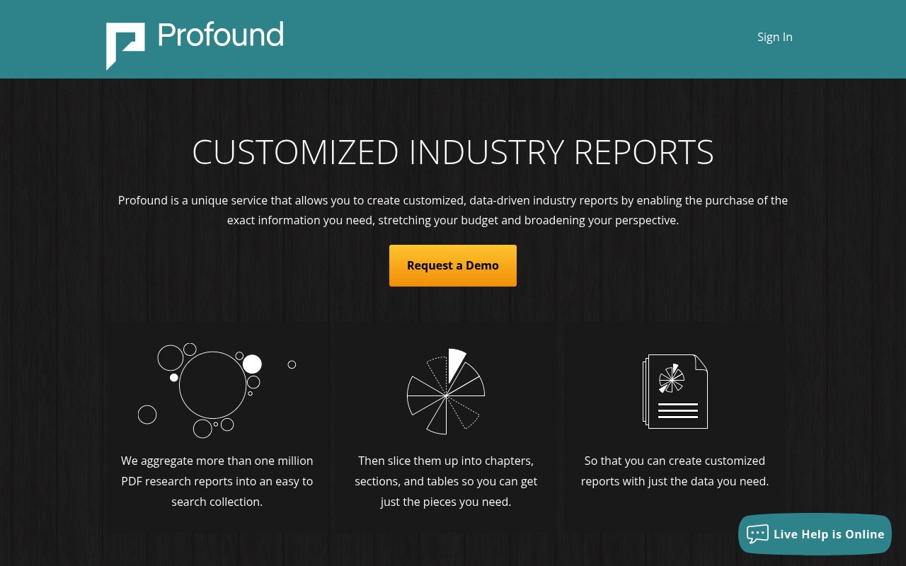Screenshot of the Profound website — Profound: Best for Enterprise AI Answer Engine Analytics